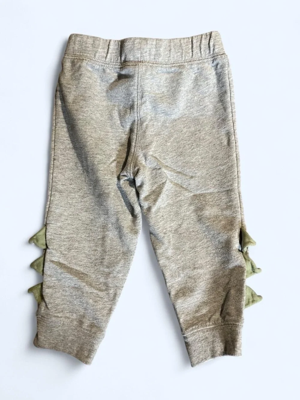 Carter's Gray Joggers with Green Dino Spikes